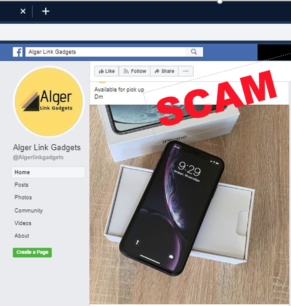 Fake mobile phone online stores