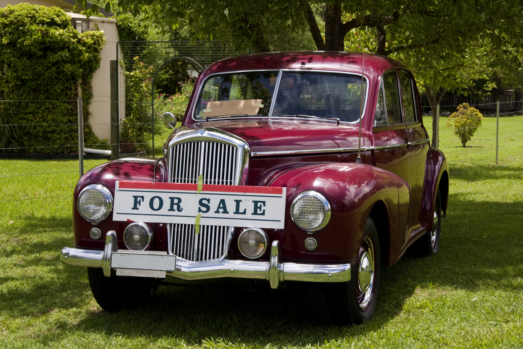 Red vintage car