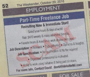fake Deloitte job advert 1