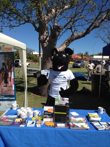 Jet at Family Week 2012 handing out information