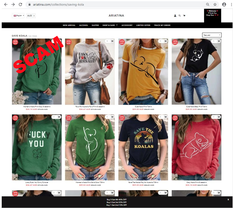 Beware fake Shopify sites