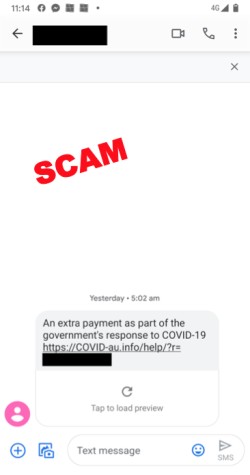 image of scam text message image of scam text message