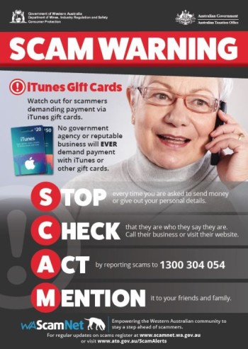 Scam Warning iTunes Gift Cards Posters_PRINT A4
