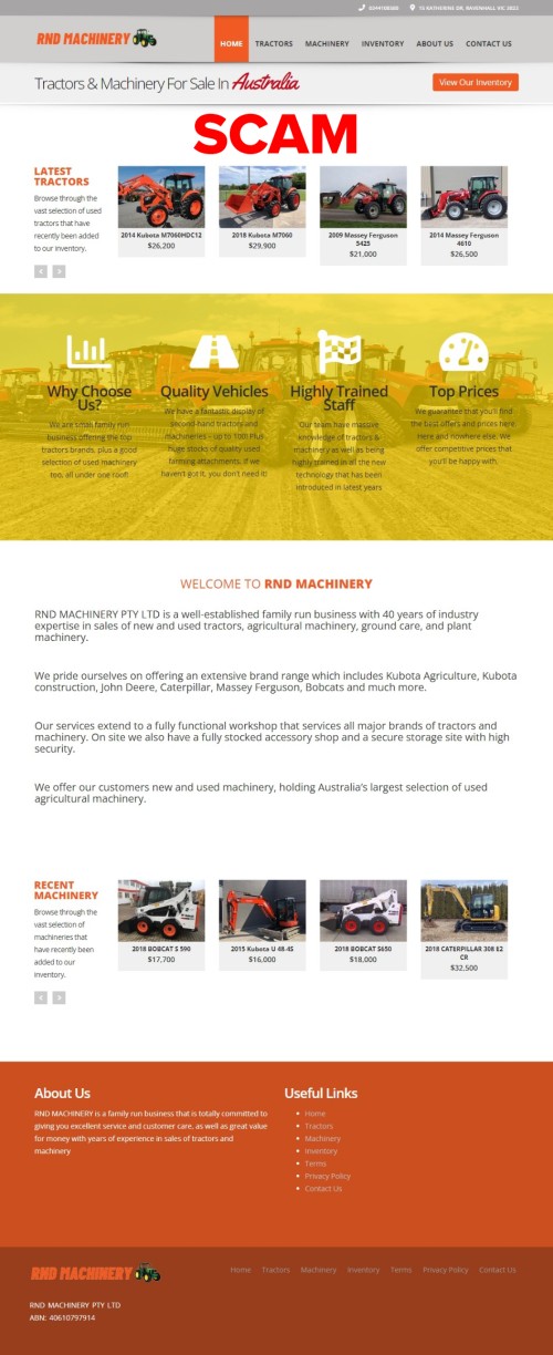 rndmachineryau.com - Home