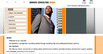 A screen shot of the Norway consulting group scam website