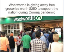 Woolworth COVID19 Scam