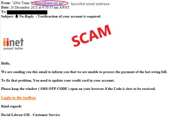 iinet fake invoice 2022